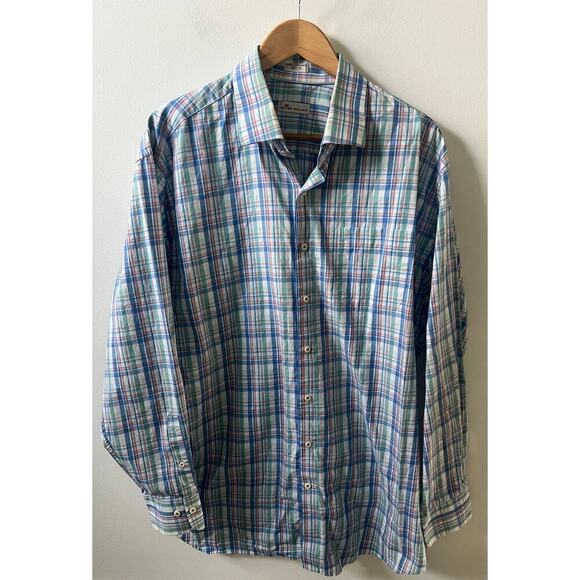Peter Millar men's cotton plaid button down size XXL - Picture 1 of 3